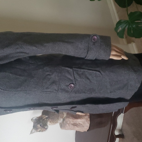 Clssic XXI s vertical stripes pocket & button details slight puff sleeve - Picture 7 of 13